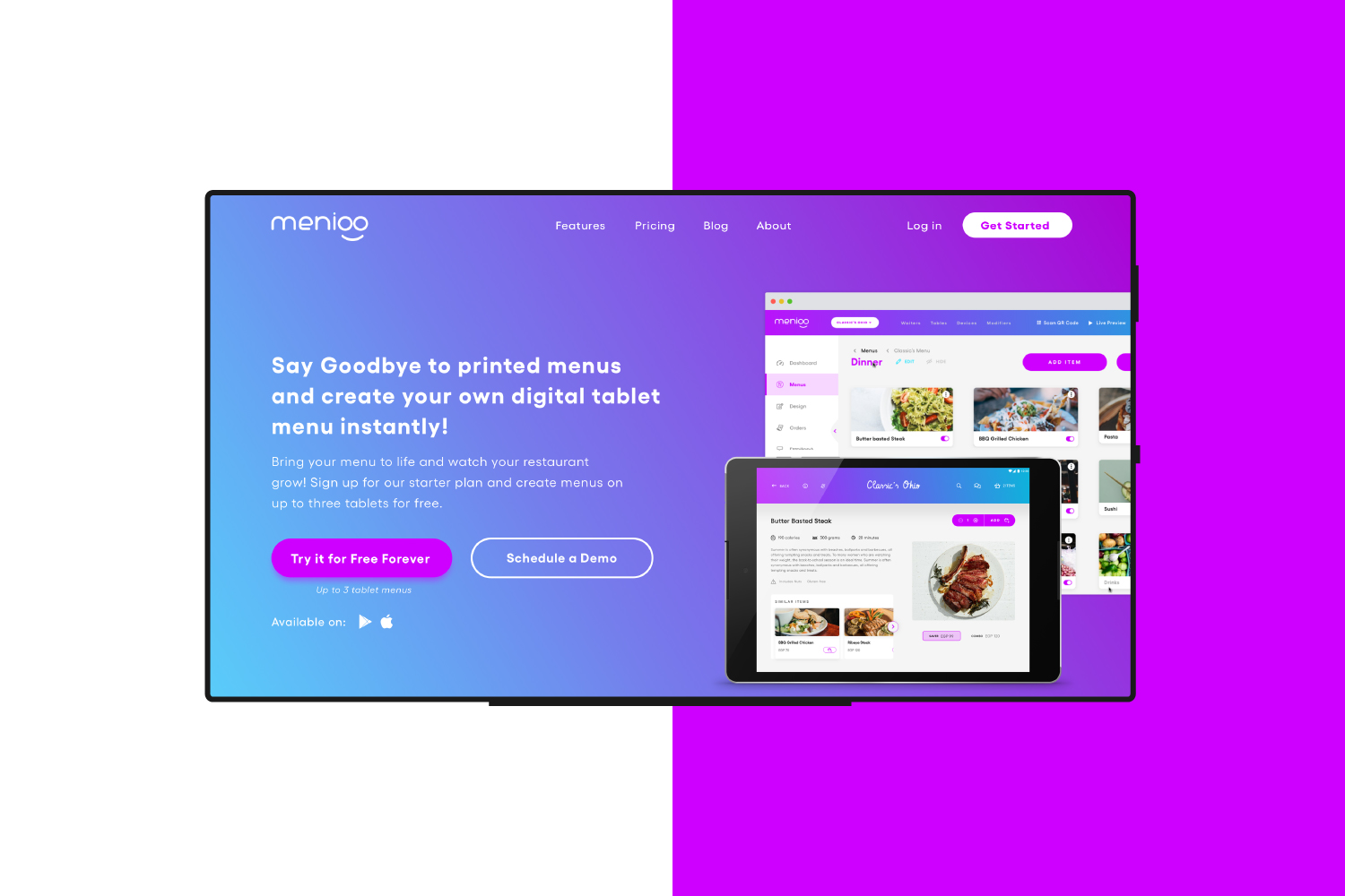 Online SaaS Platform for Digitized Menus and Food Ordering